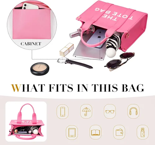 Vista 4 de Bolso de mano para mujer, bolso de mano de cuero a la moda, pequeño bolso cruzado personalizado con asa superior para el trabajo y viajes