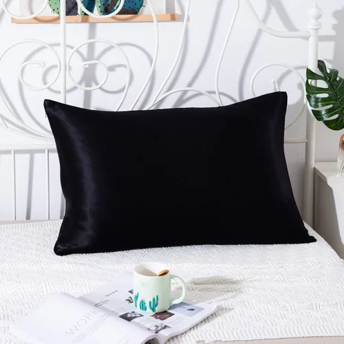 Vista 8 de SLPBABY - Funda para almohada de seda pura 100% natural por ambos lados para el cuidado del cabello y la piel, 19 Momme, cremallera oculta
