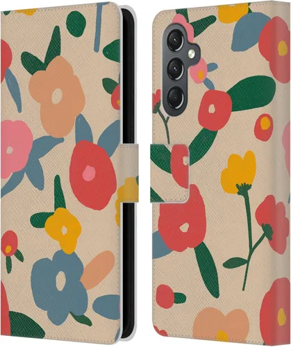 Vista 235 de Head Case Designs Officially Licensed Ninola Ditsy Flowers Yellow Nature Bold Leather Wallet Case Compatible with Samsung Galaxy A07 4G