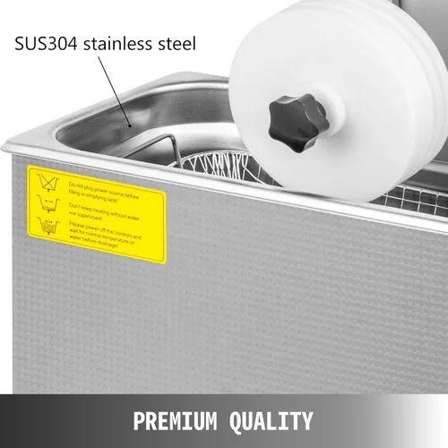Vista 2 de Limpiador ultrasónico 6L, 180W Limpieza de alta potencia para joyas, relojes, gafas - 40,000/s Tecnología ultrasónica con temporizador de 0-30