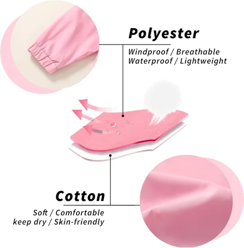 Vista 5 de YOUNGER TREE Impermeable de pato para bebé niño y niña, con capucha y cremallera