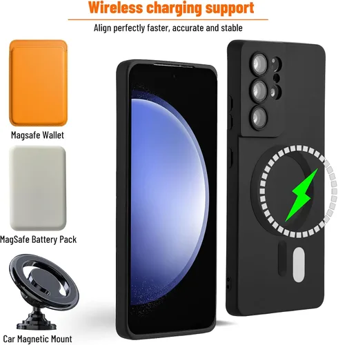 Vista 2 de Funda magnética para Samsung Galaxy S20 FE, funda para teléfono Samsung Galaxy S20 FE de silicona suave con protección de cámara, ajuste delgado
