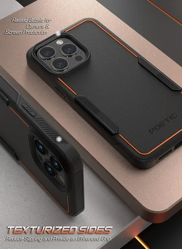 Vista 4 de Poetic Neon - Funda para iPhone 14 Pro Max, resistente de doble capa, delgada, a prueba de golpes, compatible con carga inalámbrica, antideslizante