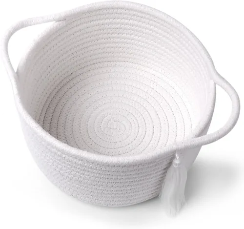 Vista 17 de Cestas de regalo grandes vacías para llenar, bonita canasta tejida para adolescentes, mujeres, baby shower, cubo de juguetes pequeño decorativo