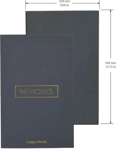 Vista 3 de Memories - Álbum de fotos de mesa auxiliar, capacidad para 180 fotos de 4 x 6 pulgadas, lino gris