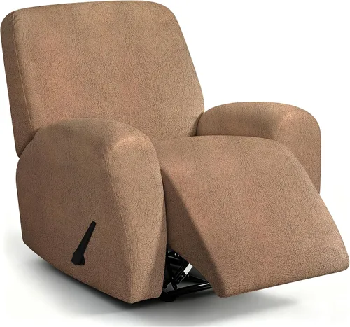 Vista 74 de ANARACHON Fundas para sillas reclinables con aspecto de cuero, funda elástica de 4 piezas, funda suave para silla reclinable, protector de muebles