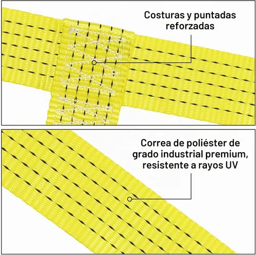 Vista 5 de Correas de cesta de remolque con gancho plano para neumáticos de coche de 14 pulgadas, 15 pulgadas, 16 pulgadas