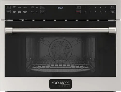 Vista 17 de KoolMore Reserve 24 pulgadas 1.6 pies cúbicos Horno microondas de convección integrado con 10 niveles de potencia, cocinado por sensor, hornear