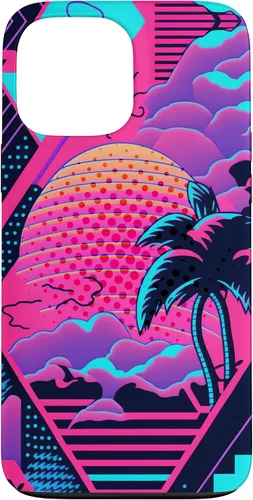 Vista 24 de iPhone 16 Retro Vaporwave Vibes - Funda para amantes de la nostalgia de la música de los años 90
