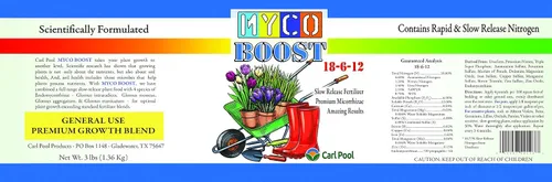 Vista 2 de Carl Pool Myco Boost 18-6-12 Fertilizante granular + micorrizas 3 libras