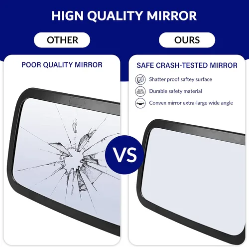 Vista 2 de Espejo de coche para bebé, espejo de seguridad para asiento de automóvil para bebé con amplia visión transparente, inastillable, totalmente montado