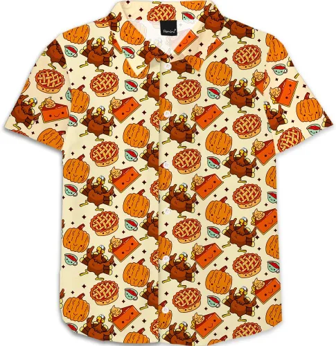 Vista 9 de Remimi Camisa unisex de Halloween para niños, camisetas hawaianas de manga corta con botones feos de 5 a 14 años Christmas Gift