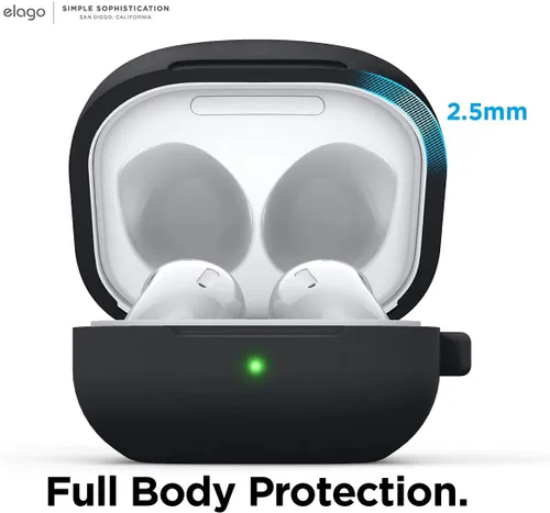 Vista 5 de elago Funda colgante de silicona compatible con Samsung Galaxy Buds FE (2023) / Galaxy Buds 2 Pro (2022) / Galaxy Buds 2 Case (2021) / Galaxy Buds