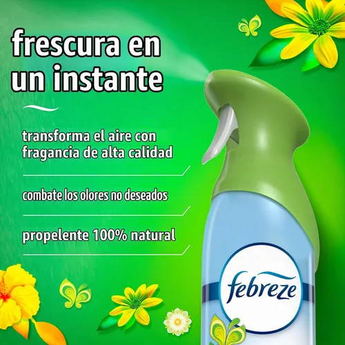 Vista 2 de Febreze Air Mist - Ambientador en aerosol para combatir el olor, ambientadores para el hogar y el baño y la cocina, lata de aerosol, aroma original