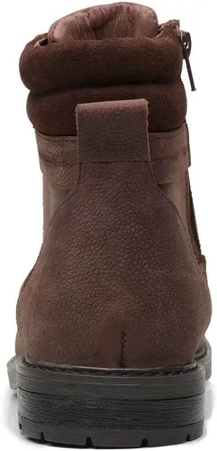 Vista 5 de Botas Chelsea para hombre, elegantes y cómodas, de cuero, con cremallera