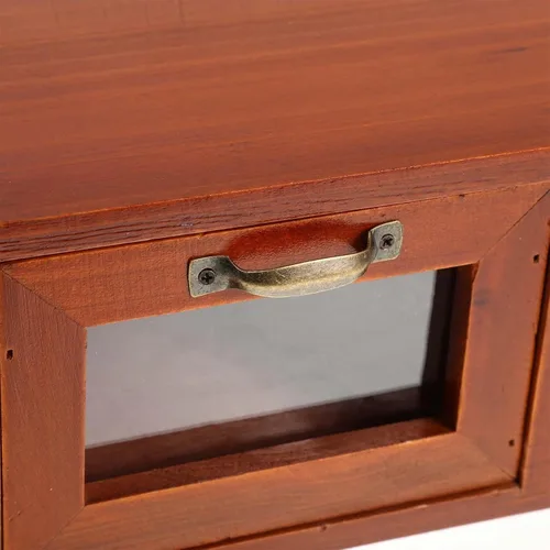 Vista 8 de Monitor elevador de madera con cajón de acrílico para configuración ergonómica de escritorio