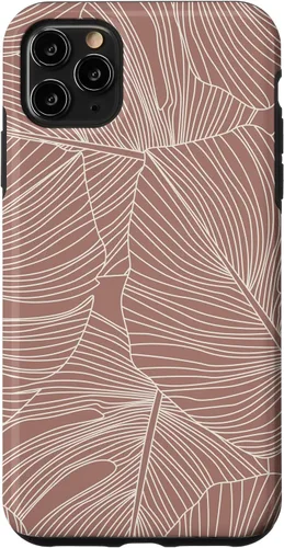 Vista 13 de Modern Minimal Neutral Tropical Monstera Leaf (Terracotta) Case for iPhone 17
