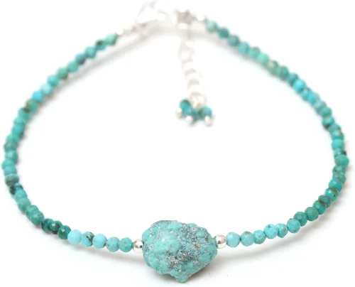 Vista 8 de Pulsera de plata de ley 925 con cuentas completas y ajustables para mujer, pulsera delicada de cuentas de piedras preciosas naturales, regalo