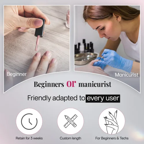 Vista 7 de krofaue Duck Nail Tips - Clear Flexible Gel Curved Nail Tips Media cubierta de pato transparente