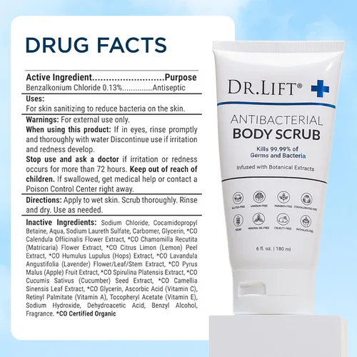 Vista 6 de Dr. Lift Exfoliante corporal antibacteriano, 6 oz