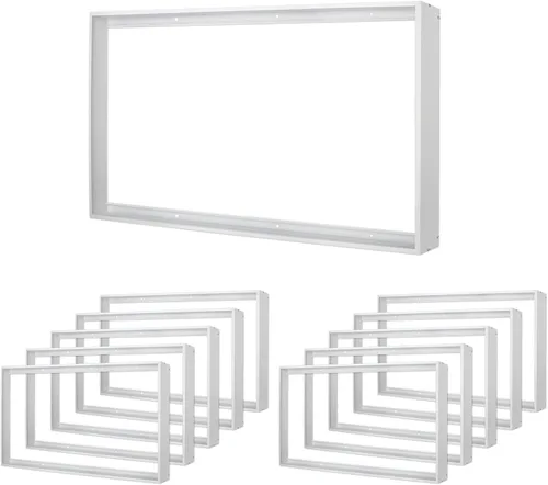 Vista 12 de Kit de montaje en superficie de 1 x 4 para panel plano LED, marco de techo de aluminio para 12 x 48 x 3.13 pulgadas, bueno para panel iluminado