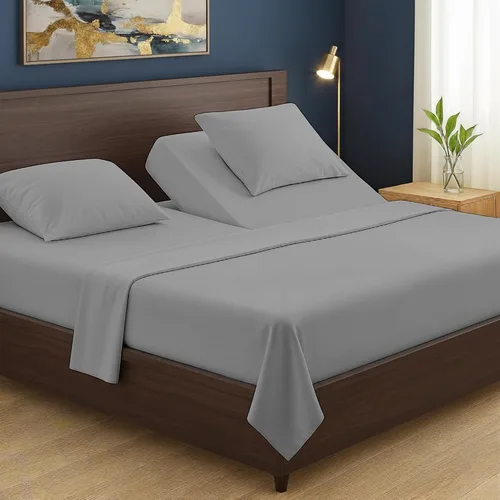 Vista 65 de Mattress-Homes Juego de sábanas de 4 piezas ultra lujosas 100% algodón suave de fibra larga de 16 pulgadas de profundidad, tamaño individual lavable