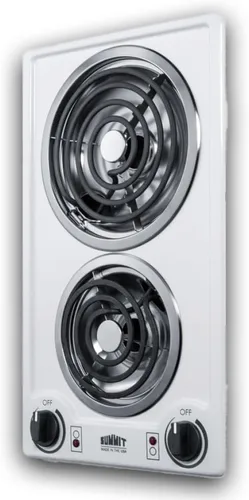 Vista 9 de Summit CCE212BL - Estufa eléctrica de 2 quemadores de 12 pulgadas, con bobina de 115 voltios, compatible con ADA, negro