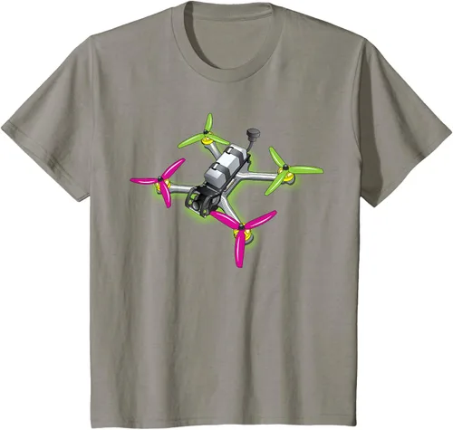 Vista 35 de Freestyle FPV Racing Drone Pilot Acro Quadcopter - Camiseta de sandía, Negro, S