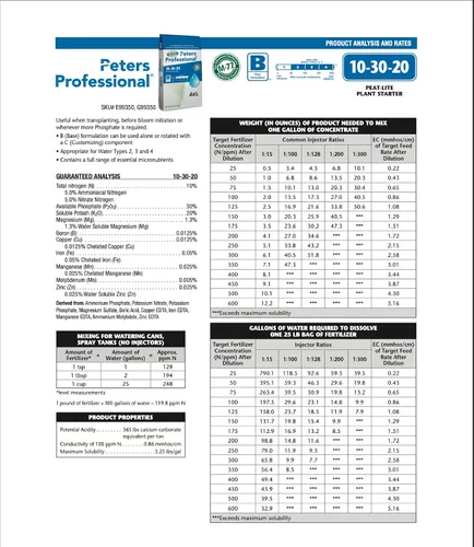 Vista 2 de Peter 's 10 – 30 – 20. 2 libras. Blossom Booster soluble en agua Fertilizantes con micro Nutrientes.