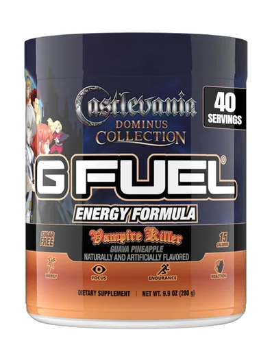 Vista 5 de G Fuel Sonic - Polvo de bebida energética preentrenamiento, mezcla de cafeína para juegos, sin azúcar, aminoácidos para el enfoque, vitaminas +