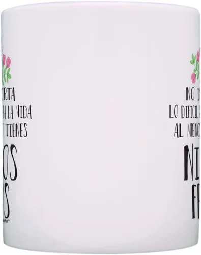 Vista 4 de Regalos para mamá papá Al Menos No Tienes Ninos Feos Mamá Hija Papá Hijo Regalos Taza de Café Taza de Té Blanco
