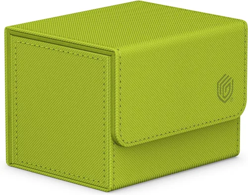 Vista 33 de Ultimate Guard Sidewinder 100+, caja de cubierta para 100 tarjetas TCG de doble manga, gris, cierre magnético y forro interior de microfibra para un