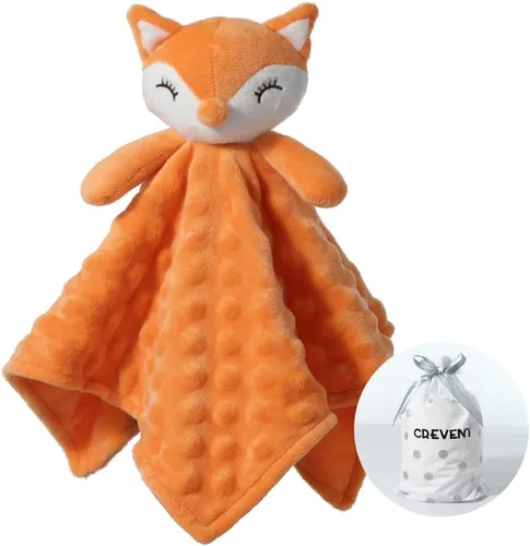 Vista 32 de CREVENT Mantas de bebé suaves y acogedoras para niños y niñas + manta de seguridad, juego con una bolsa de regalo esenciales para recién nacidos Gris