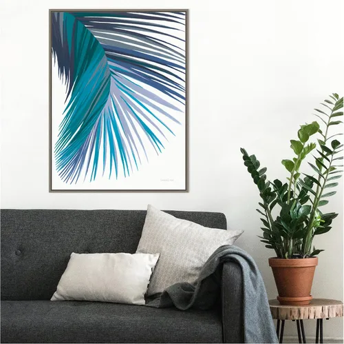 Vista 6 de Amanti Art Lienzo enmarcado para pared, 30 x 23 pulgadas, hoja de palma retro II Cool por Danhui Nai, lienzo enmarcado para pared, arte abstracto