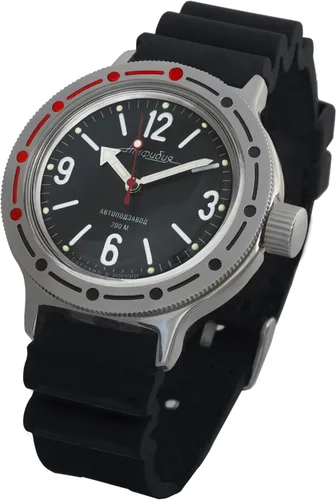 Vista 2 de VOSTOK Amphibian Automatic Mens Self-Winding Diver Amphibia Case Wrist Watch 660 Dial