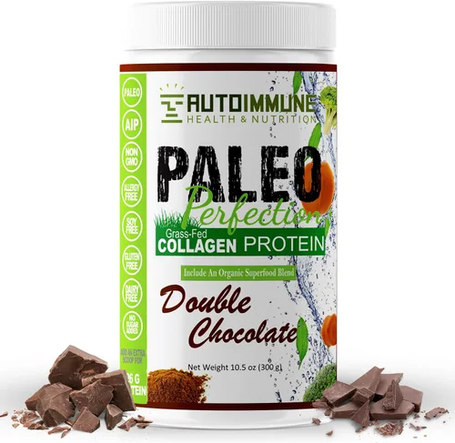 Vista 12 de Autoimmune - Polvo de proteína de colágeno sin estevia, sin OMG, colágeno en polvo para mujeres con fibra de manzana, brócoli y zanahoria, paleo