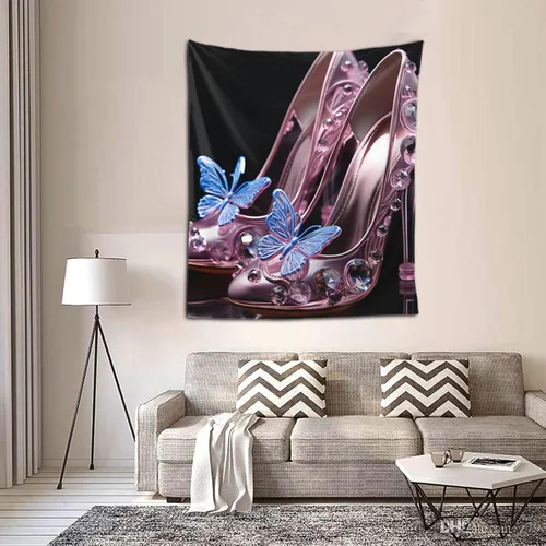 Vista 5 de HJTRW Tapiz floral para colgar en la pared, 60 x 51 pulgadas, tapiz para dormitorio, divertido tapiz de pared, arte de pared, manta de pared