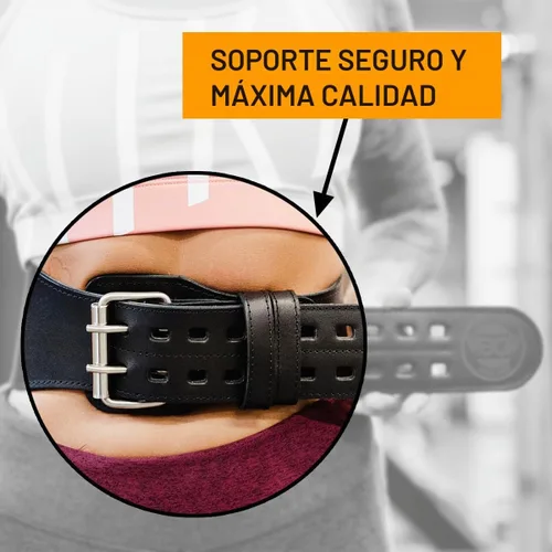 Vista 2 de WARM BODY COLD MIND Cinturón de cuero para levantamiento de pesas, cinturón ajustable de 4 pulgadas con hebilla para entrenamiento, sentadillas