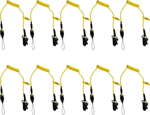 Vista 10 de BearTOOLS Cordón elástico de micro bobina, carga máxima de 2.0 lbs y 19.7 in de doble fijación Cordón de herramienta para herramientas pequeñas