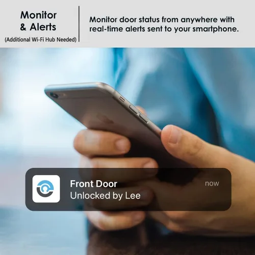 Vista 6 de Lockly Secure Plus, cerradura inteligente con tarjeta RFID, cerradura de puerta de entrada sin llave, cerraduras inteligentes para puerta principal
