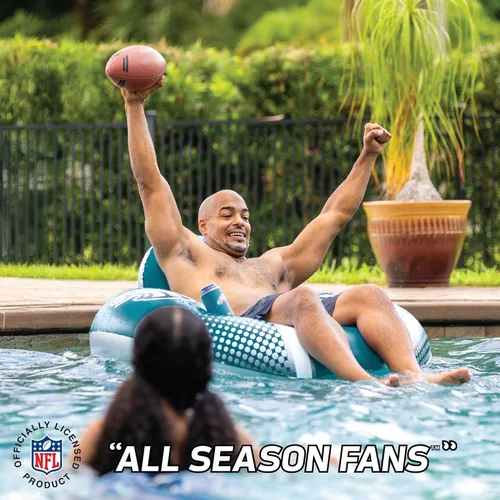 Vista 4 de BigMouth 42” Inflatable Pool Floats Officially Licensed NFL Fan Gear Merchandise Back Support Inner Tube for Adults and Teens