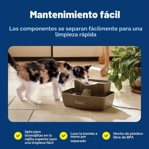 Vista 7 de Bebedero PetSafe fuente de agua de varios niveles para mascotas