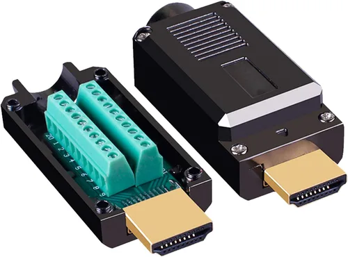 Vista 9 de Conector rápido macho sin soldadura HDMI, terminal de puerto, placa de conector de ruptura sin soldadura con accesorios de estuche Reparación