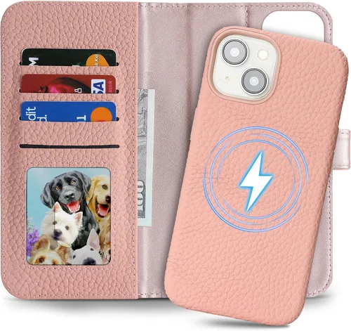 Vista 15 de Funda desmontable de cuero genuino para iPhone SE 2020/SE 2022/7/8, funda magnética 2 en 1 extraíble, soporte de carga Magsafe, funda protectora