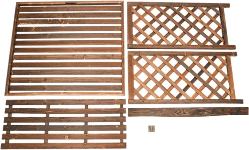 Vista 6 de Pantalla de privacidad para valla de aire acondicionado, cubierta de madera para persianas de aire acondicionado, cubierta de protección al aire