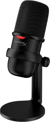 Vista 5 de HyperX SoloCast - Micrófono de condensador USB, tarjeta con sensor de toque para silenciar, podcasts de transmisión de juegos, Twitch YouTube