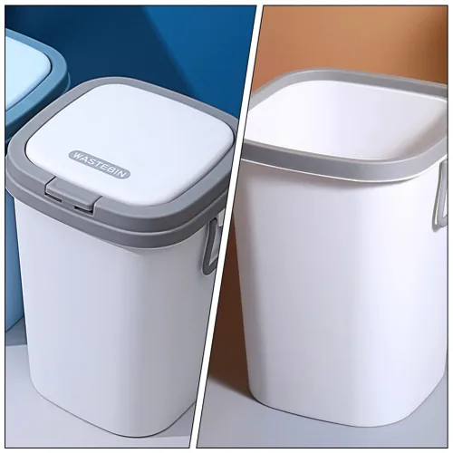 Vista 5 de Cabilock Cubo de basura pequeño ampliamente utilizado en cocina, baño, oficina, plástico fácil de usar