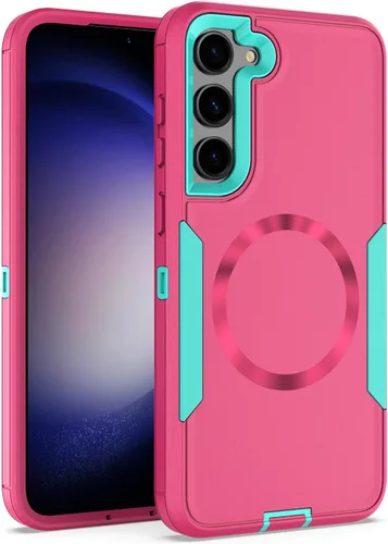 Vista 15 de Funda diseñada para Samsung Galaxy S22 Ultra, magnética, protección contra caídas de servicio pesado, protección de doble capa, compatible