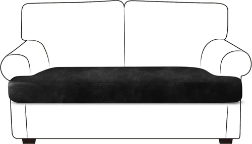 Vista 24 de ANARACHON Fundas de cojín de sofá con aspecto de cuero, juego de fundas de asiento de sofá, protector de muebles para sillón seccional, sofá biplaza