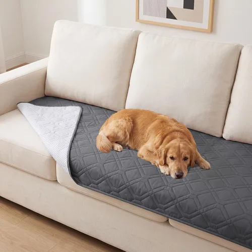 Vista 16 de Manta impermeable para perro, funda de cama para mascotas, para muebles, cama, sofá, sofá biplaza con respaldo antideslizante